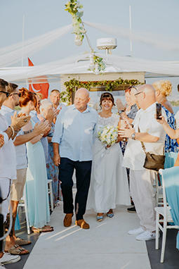 Steven and Angela Gaut 12th August 2025 Yasmin Yacht Wedding