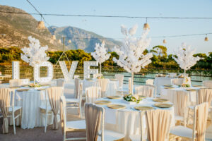 IVORY BLOSSOM TREES WITH FAIRY LIGHTS